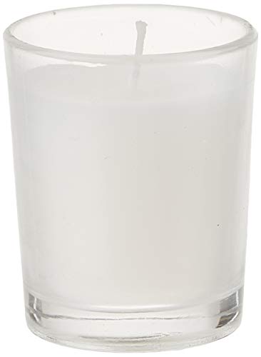 Hosley Set of 24 Unscented Clear Glass Filled Votive Candles. Hand Poured Wax Candle Ideal Gifts for Aromatherapy, Spa, Weddings, Birthdays, Holidays, Party. - color: White, size: 24 Pack
