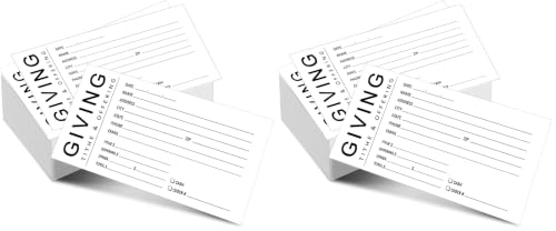 Eaasty 200 Pcs Church Offering Envelopes Bill Size Donation,Giving Style (Pack of 2)