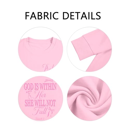 Christian Sweatshirts for Women Faith Bible Verse Religious Shirts - color: Pink, size: Small