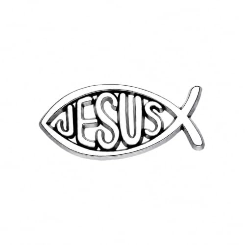 Funny Jesus Fish Pin, Christian Pins Brooch for Backpacks, Jackets, Hats