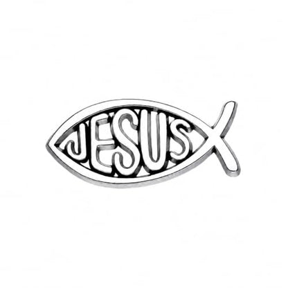 Funny Jesus Fish Pin, Christian Pins Brooch for Backpacks, Jackets, Hats