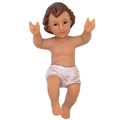 Baby Jesus Nativity Figurine | Painted Christ Child | Add to Manger or Creche Scene | Great Christian Home and Church Décor for Christmas Season | 12", 8", 6" or 4.5" Long (4.5" Jesus) - style: 4.5" Jesus