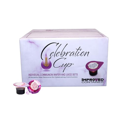 Celebration Cup - Prefilled Communion Cups - Pure Concordia Grape Juice & Wafer Set - (Pack of 100)