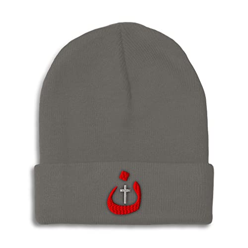 Custom Beanies for Men Christian Nazarene Jesus God Christ Skull Cap Winter Hats Women Acrylic One Size - color: Dark Grey Design Only