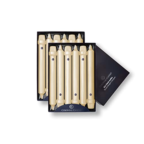 Colonial Candle Unscented Taper Candle, Classic Collection, Limoncello, 8 in, Pack of 12 - Up to 6 Hours Burn - color: Limoncello, size: 8 In, style: Classic