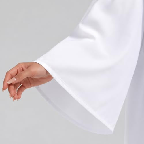 Happy Secret Adult Matte Choir Robe for Church, Graduation and Ceremonies - color: White, size: 51FF(5'6"-5'8")