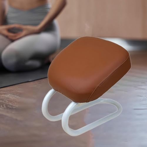 Colaxi Meditation Stool for Adults, Meditation Bench Kneeling Stool, Ergonomic Portable Chair with Anti Slip Cover, Adjustable Prayer Bench Seat for Home Studio Praying Yoga, Style D Brown - color: Style D Brown