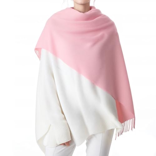 Clothirily Womens Winter Scarf, Oversized Long Blanket Plaid Shawl Wrap - color: Pink