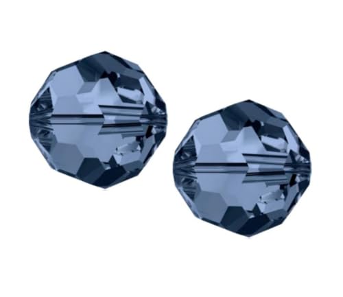 200pcs Adabele Austrian 6mm Faceted Round Crystal Beads Dark Indigo Blue Compatible with Swarovski Crystals Preciosa - color: Dark Indigo/Blue, size: 6mm (200pcs)