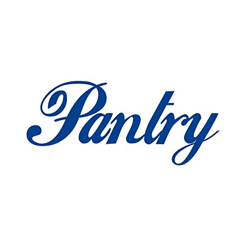Scripty Pantry Text 11 inch Blue Indoor Wall Vinyl Decal - color: Blue, size: 11 Inches