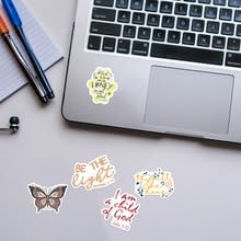 50pcs Bible Verse Stickers, Inspirational Vinyl Stickers for Water Bottles Laptop Scrapbook Journal Waterproof Notebook Party Supplies, for Teens Adults - color: Bible Verse Stickers