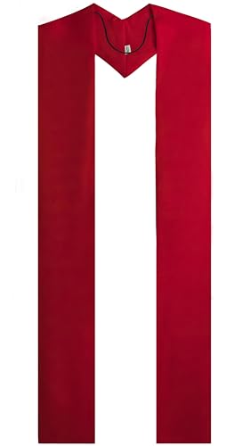 Piecatle Clergy Overlay Stole Mass Stole Ideal for Ordinary Time and Pentecost Seasons, 106" 4 Colors Available - color: Red