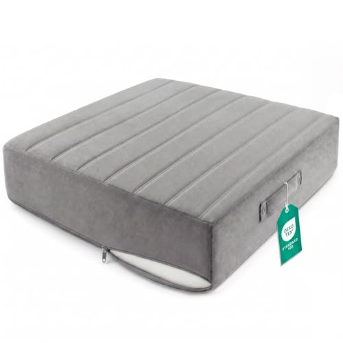 Codi Floor Pillow for Adults, Large Meditation Cushion, 22×22×5 Inch Grey - color: Grey, size: 22 Inch (Pack of 1)