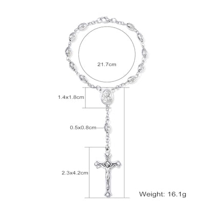 One Decade Catholic Rosary for Car or Truck Rearview Mirror, Auto Metal Beads Rosary, Auto Hanging Accessory Catholic Gifts for Men Women - size: 1 piece Metal
