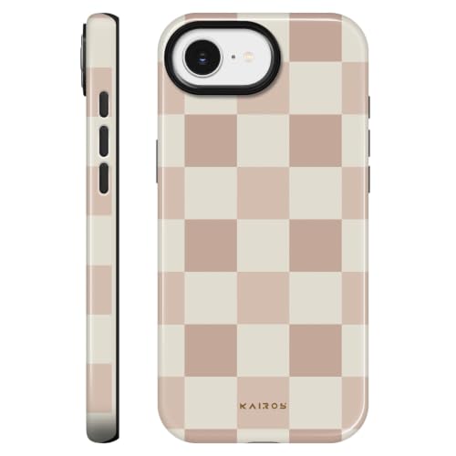 Kairos for iPhone 16e & iPhone 17e Case - Military Protection Checkerboard - color: beigeboard, size: iPhone 16e / iPhone 17e(6.1",2025/2026)