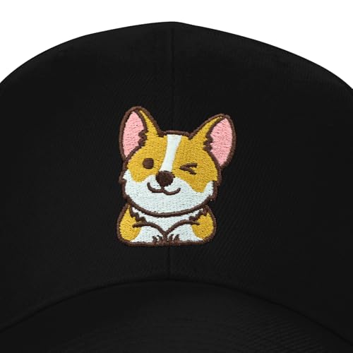 Embroidered Baseball Cap for Women Men Adjustable Baseball Hat Black Baseball Cap Trucker Hat - color: Dog