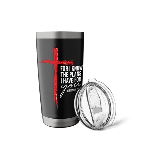 For I Know The Plans I Have For You Jeremiah 29:11 Cross Stainless Steel Insulated Tumbler