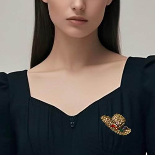Brooch Pins For Women Fashion Elegant Brooches Lapel Badges Coat Sweater Scarves Shawl Dress Accessory Wedding Party Prom Jewelry - color: Golden-D