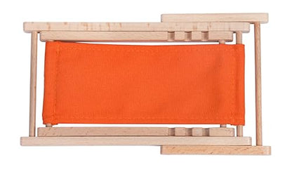 Foldable Wooden Cell Phone Stand, Phone Holder for Desk - color: Orange