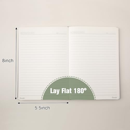 Lined Journal Notebook for Work with 160 Pages, 5.6" x 8" Hardcover Notebooks Journals Medium Size for Writing Women Men