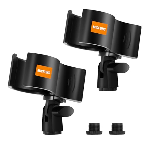 Upgraded Microphone Clip, 2 Pcs, Adjustable Mic Holder，32mm and 60mm