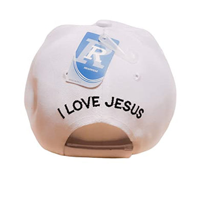 Black Duck Brand 3D Jesus is The Key Embroidered Jesus Christian Ball Cap - color: White