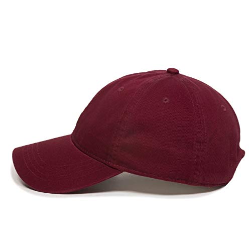 Praying Hands with Cross Baseball Cap Embroidered Cotton Adjustable Dad Hat - color: Burgundy