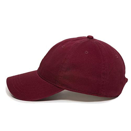 Praying Hands with Cross Baseball Cap Embroidered Cotton Adjustable Dad Hat - color: Burgundy