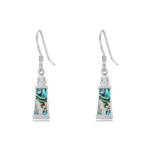 Dorunmo 925 Sterling Silver Mustard Seeds Dangle Earrings for Women Mountains Earrings Hypoallergenic Christmas Jewelry Gifts for Women - style: Lighthouse