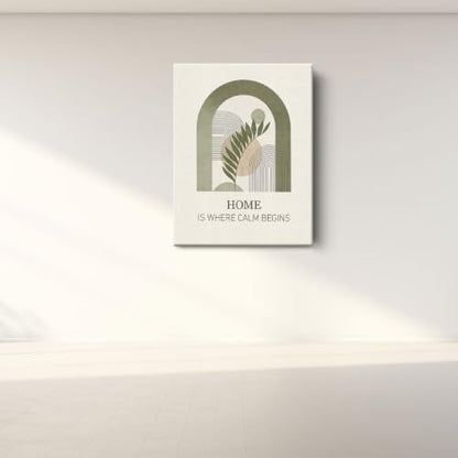 BEASTZHENG Home Is Where Calm Begins Boho Canvas Wall Art Home Accent - color: Home calm