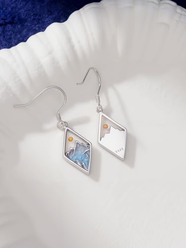 Dorunmo 925 Sterling Silver Mustard Seeds Dangle Earrings for Women Mountains Earrings Hypoallergenic Christmas Jewelry Gifts for Women - style: Mustard Seeds-02