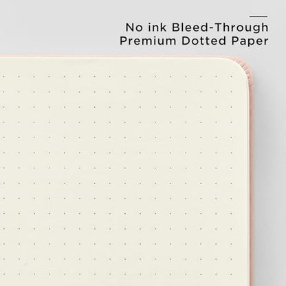 &And Per Se Dotted Journal Notebook, A5 Hardcover Aesthetic Dotted Notebook – 160 Pages 100gsm Thick Dot Grid Paper, 3 Sticker Sheets – Gift-Ready Journaling Kit for Women (Blush Watercolor) - color: f.Blush Watercolor, style: Dotted with Pattern