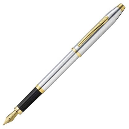 Cross Century II Medalist Gold Plated Medium Nib Fountain Pen, Black Ink - color: Medalist, style: Fountain Medium Nib