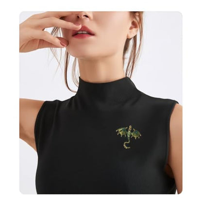 Brooch Pins For Women Fashion Elegant Brooches Lapel Badges Coat Sweater Scarves Shawl Dress Accessory Wedding Party Prom Jewelry - color: Green -C