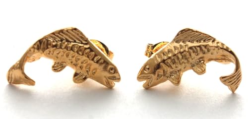 Salmon Stud Earrings - gold