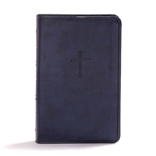 CSB Compact Bible, Value Edition, Navy LeatherTouch, Red Letter, Presentation Page, Full-Color Maps, Easy-to-Read Bible Serif Type