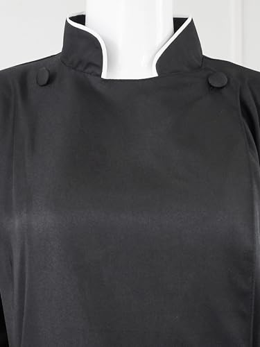 Womens Medieval Anglican Clergy Robe Cassock Priest Coat Pulpit Robe for Church Minister Altar Server Vestments - color: Black, size: Medium