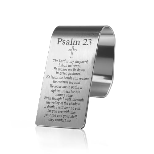 Psalm 23 Car Visor Clip, Christian Visor Accessory for Men Women - color: Sliver18