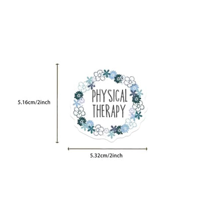 50pcs Physical Therapy Stickers,Nutritional Balance Graffiti Aesthetics Therapist Waterproof Vinyl for Water Bottles Laptop Notebooks Cars Bumpers Bikes Bedroom Travel Case - color: Physical Therapy Stickers