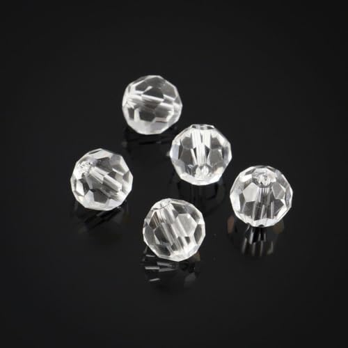 100pcs Adabele Austrian 4mm (0.16 Inch) Small Faceted Round Crystal Beads Crystal Clear Compatible with Swarovski Crystals Preciosa - color: Crystal Clear, size: 4mm Small (100pcs)