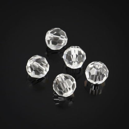 100pcs Adabele Austrian 4mm (0.16 Inch) Small Faceted Round Crystal Beads Crystal Clear Compatible with Swarovski Crystals Preciosa - color: Crystal Clear, size: 4mm Small (100pcs)