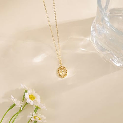 Cross Necklace for Women,Dainty 14k Gold Plated Pendant Necklaces - color: Gold-10