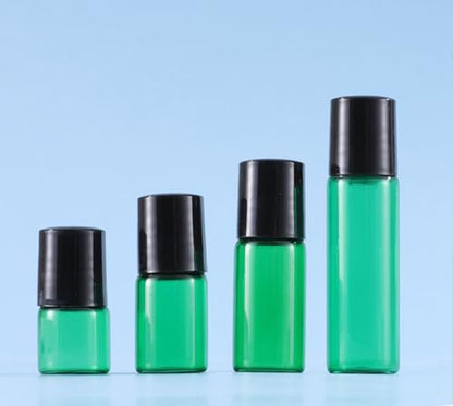 20 Pack Set 1ML Mini Sample Roll Glass Bottles for Essential Oils Roller Refillable Perfume Roll Bottle (1ML Multi) - color: 1ML Multi