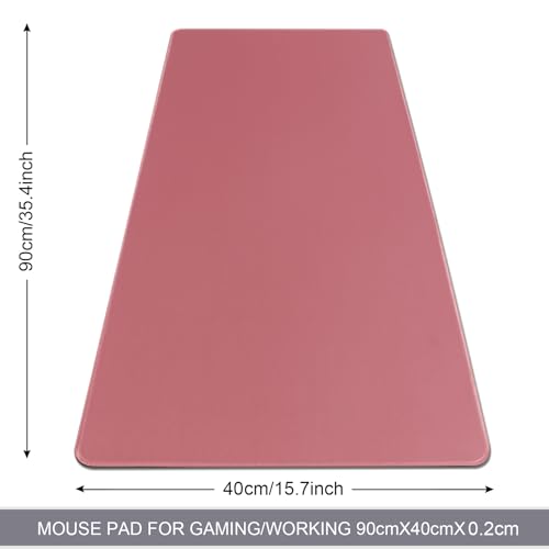 XXL Gaming Mouse Pad 35.4x15.7 Professional Large Mouse Pad & Computer Game Mouse Mat-90x40 Darkpinkus - color: Darkpinkus, size: 35.4L x 15.7W inches