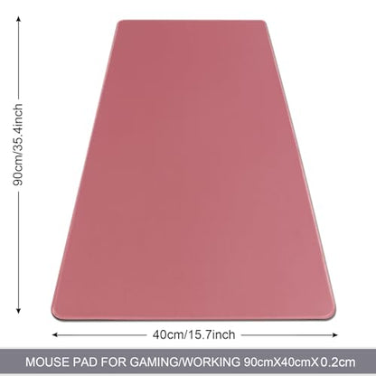 XXL Gaming Mouse Pad 35.4x15.7 Professional Large Mouse Pad & Computer Game Mouse Mat-90x40 Darkpinkus - color: Darkpinkus, size: 35.4L x 15.7W inches