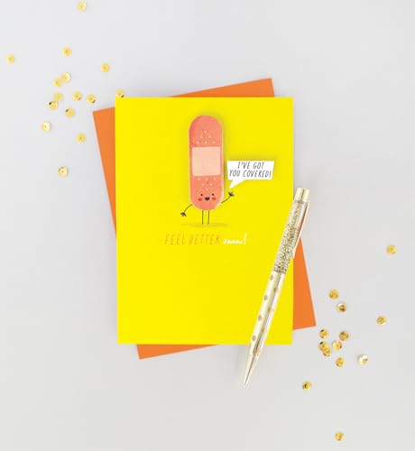 Got You Covered Handmade Card by Graphique, Feel Better Soon, Recovery, Family and Friends, 5" x 7" - color: Got You