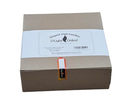 D'Light Online White Mechanical Candle Wax Refills - Small Diameter (Thin) Cartridge Candle Ideal for Church Services, Candlelight vigils and Ceremonies - (Mechanical Refills - Set of 144)