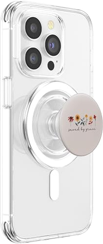 Saved By Grace Christian Bible 2:8 Ephesians Wildflowers PopSockets PopGrip for MagSafe - style: Magnetic PopGrip