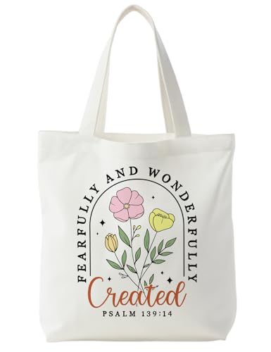 Bible Bags for Women, Christian Tote Bag, Gifts for Christian Women - color: Floral