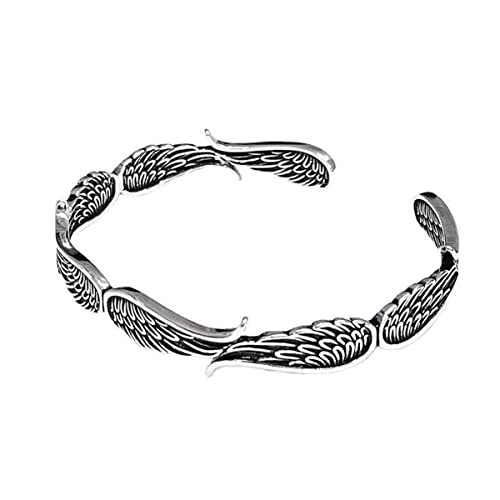 Pingyongchang Angel Wings Vintage Style Bracelet for Women Men Gifts Layering Angel Wings Bracelet Inspirational Guardian Adjustable Angel Bangle Bracelets Jewelry Gifts